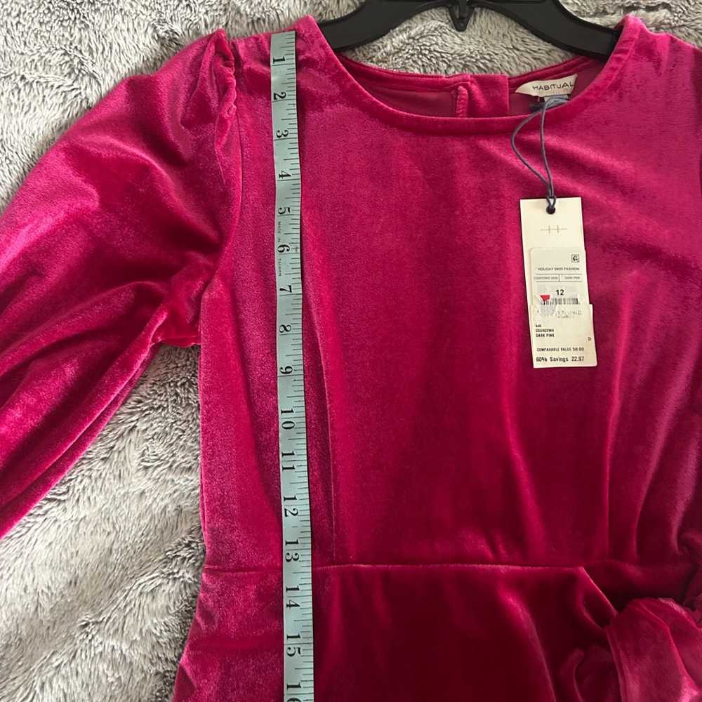 Logan Velour Wrap Dress Sz 12 - Picture 5 of 7